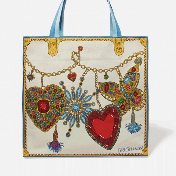 Brighton Glittering Love 2024 Holiday Tote $150 Jewel Colors NEW. 878 - Picture 2 of 5